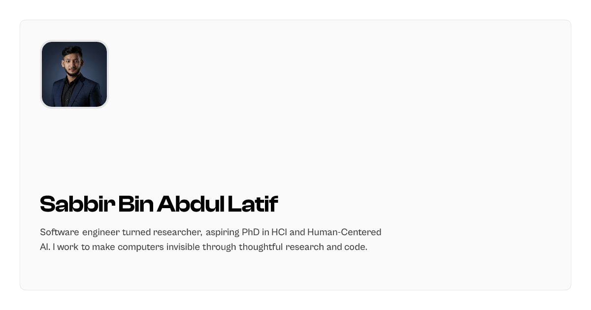 Sabbir Bin Abdul Latif